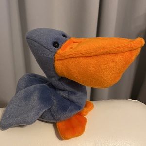 Ty Beanie Baby Original. SCOOP The pelican. Born July 1, 1996. Rare. Retired.